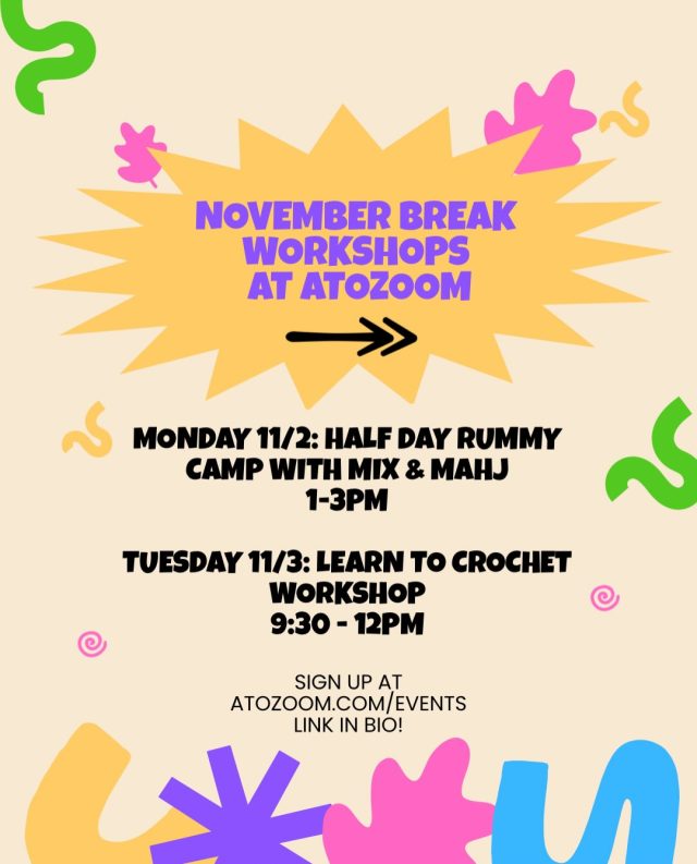 November break classes at Zoom! School’s out(ish) next week, and we’ve got you covered! 🗓️