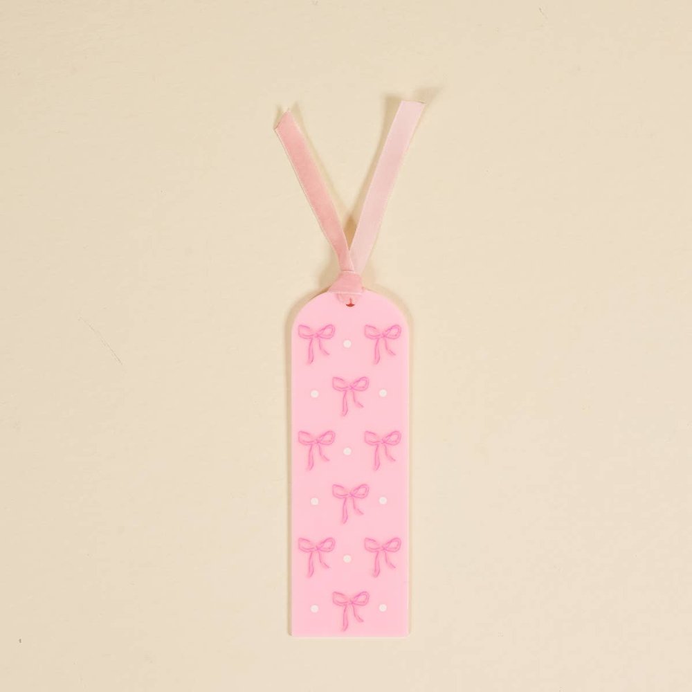 Acrylic Bookmark–Bows Pink