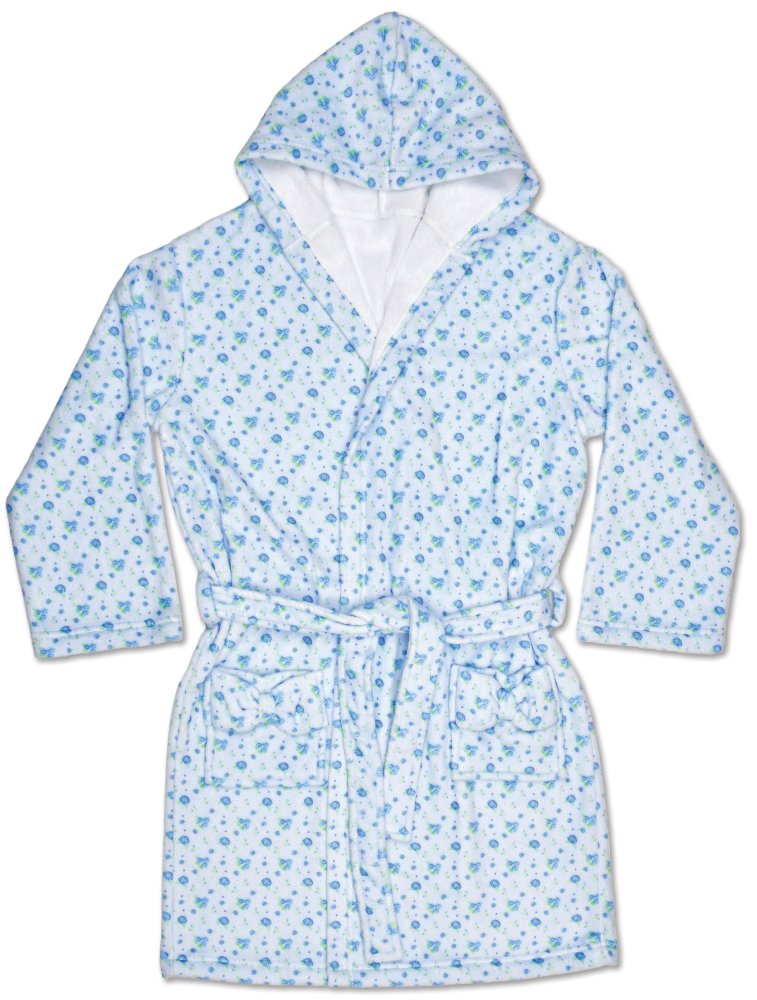 Blue Ditsy Robe (Youth X-Small/Small (4-8))