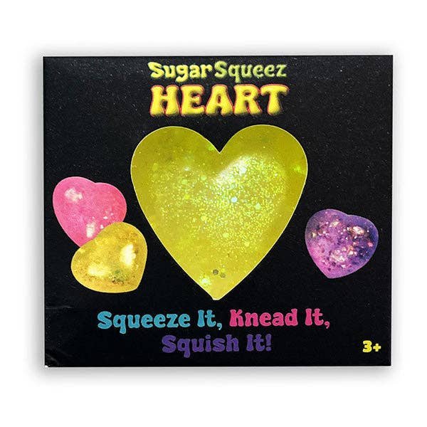 SugarSqueez Glitter Heart Fidget Stress Ball