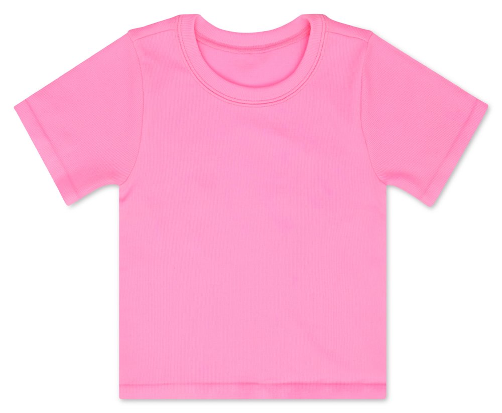 Rose Ribbed Short Sleeve Shirt (Small / Medium (7-10))