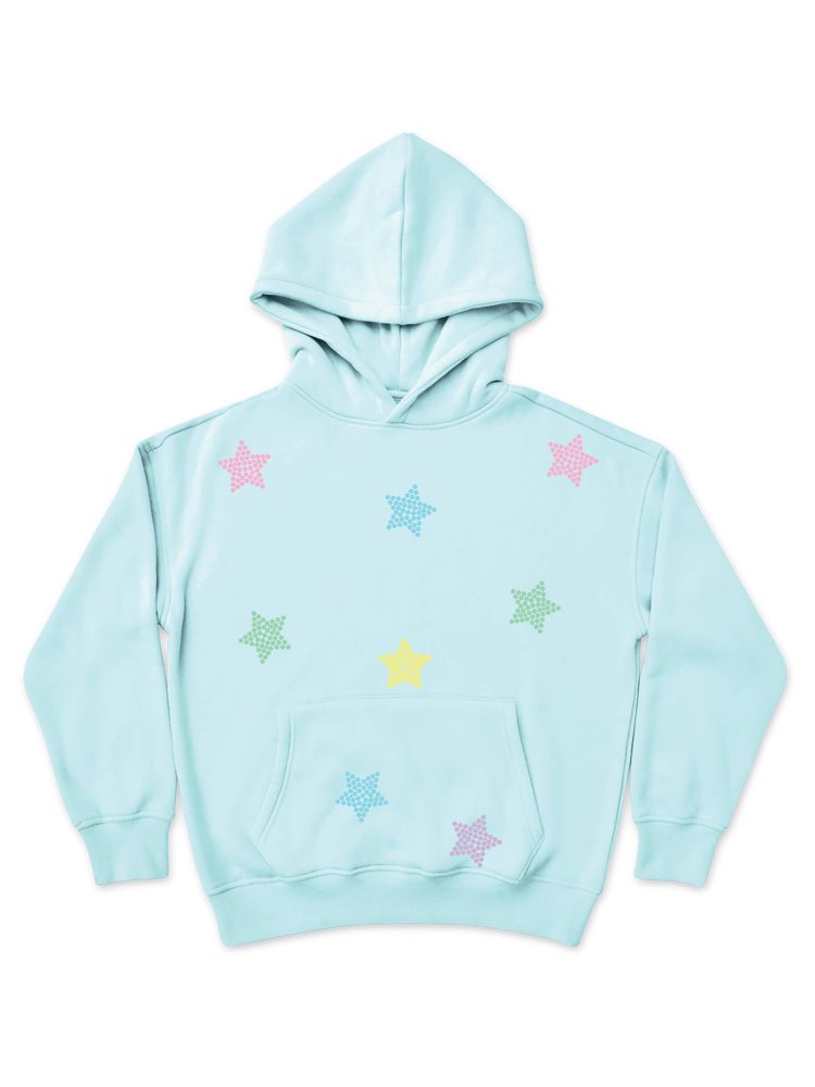 Sparkling Stars Blue Hoodie Sweatshirt (Youth Med (10-12))