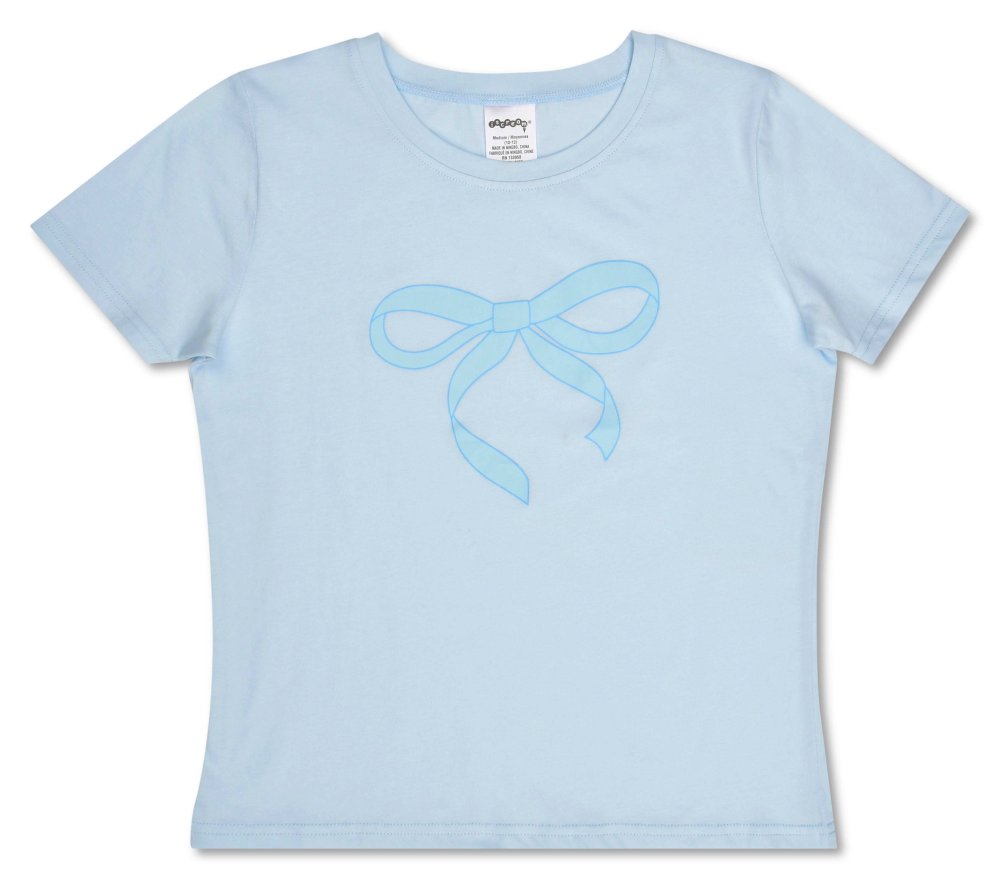 Blue Bow T-Shirt (Youth X-Small (4-5))