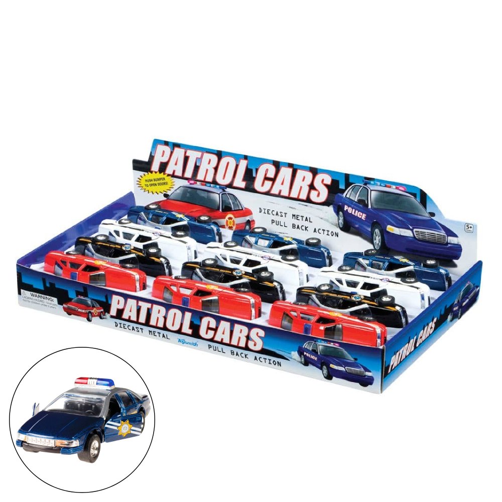 Pull Back Patrol Cars: Police, Fire, Highway