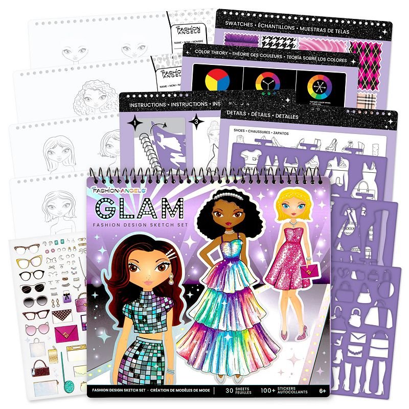 Fashion Angels Glam Fashion 30-Piece Design Sketch