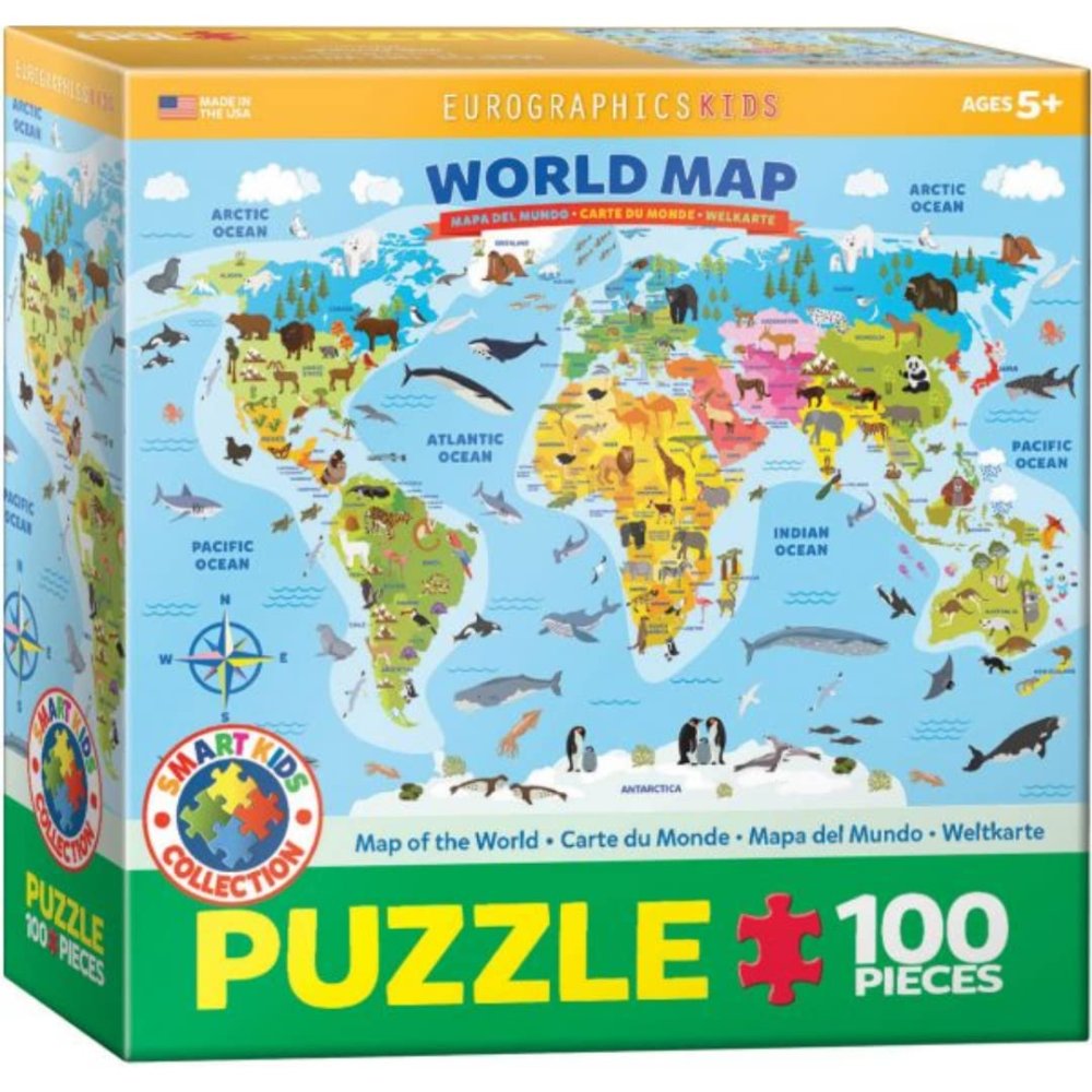 EuroGraphics World Map Puzzle (100pcs)