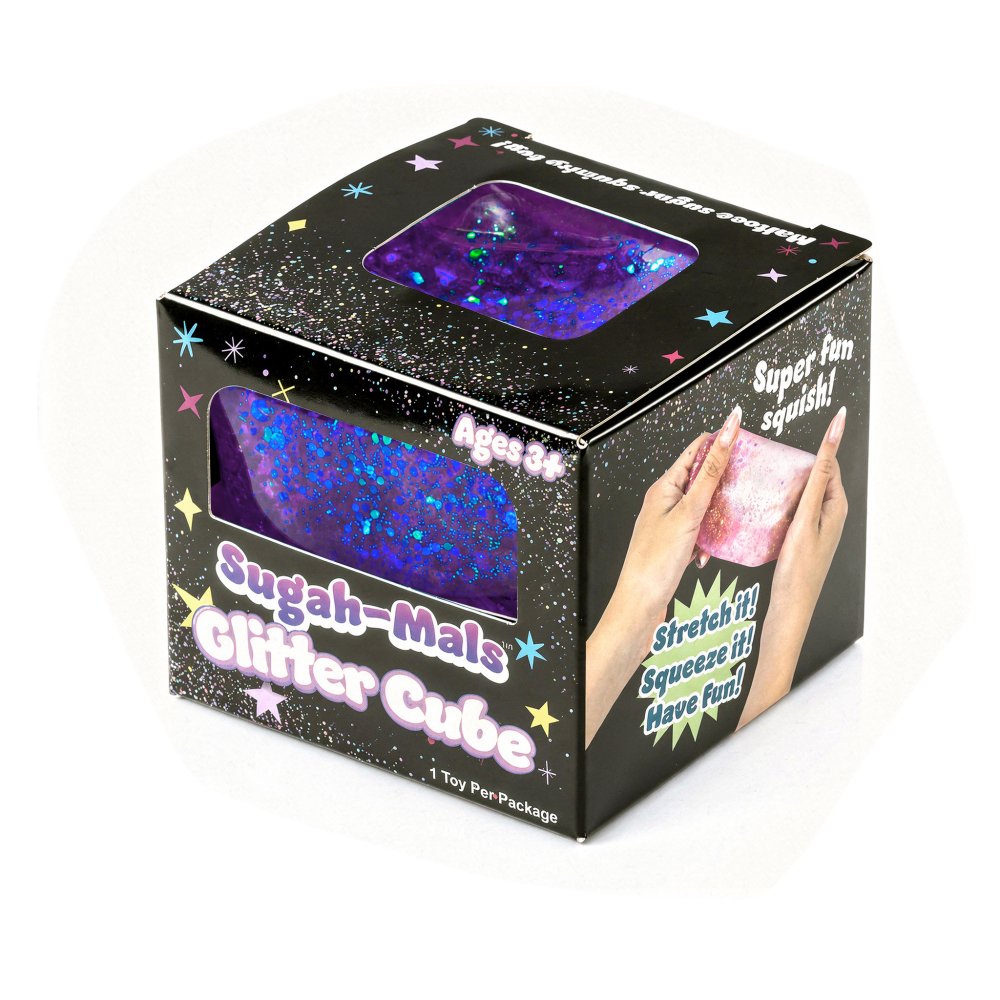 Sugah-Mals™ Glitter Sugar Cube Squishy Stress Ball -Assorted