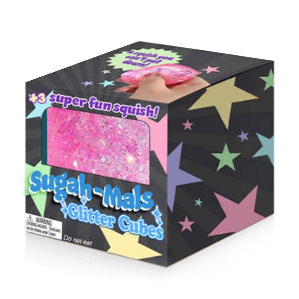 Sugah-Mals™ Glitter Sugar Cube Squishy Stress Ball -Assorted