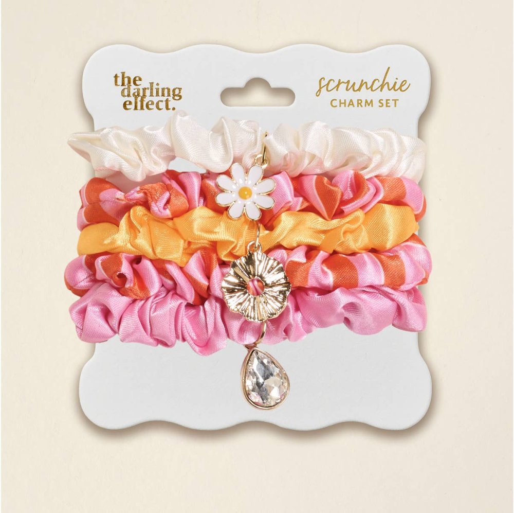 Scrunchie Charm Set–Sicily Stripes Pink