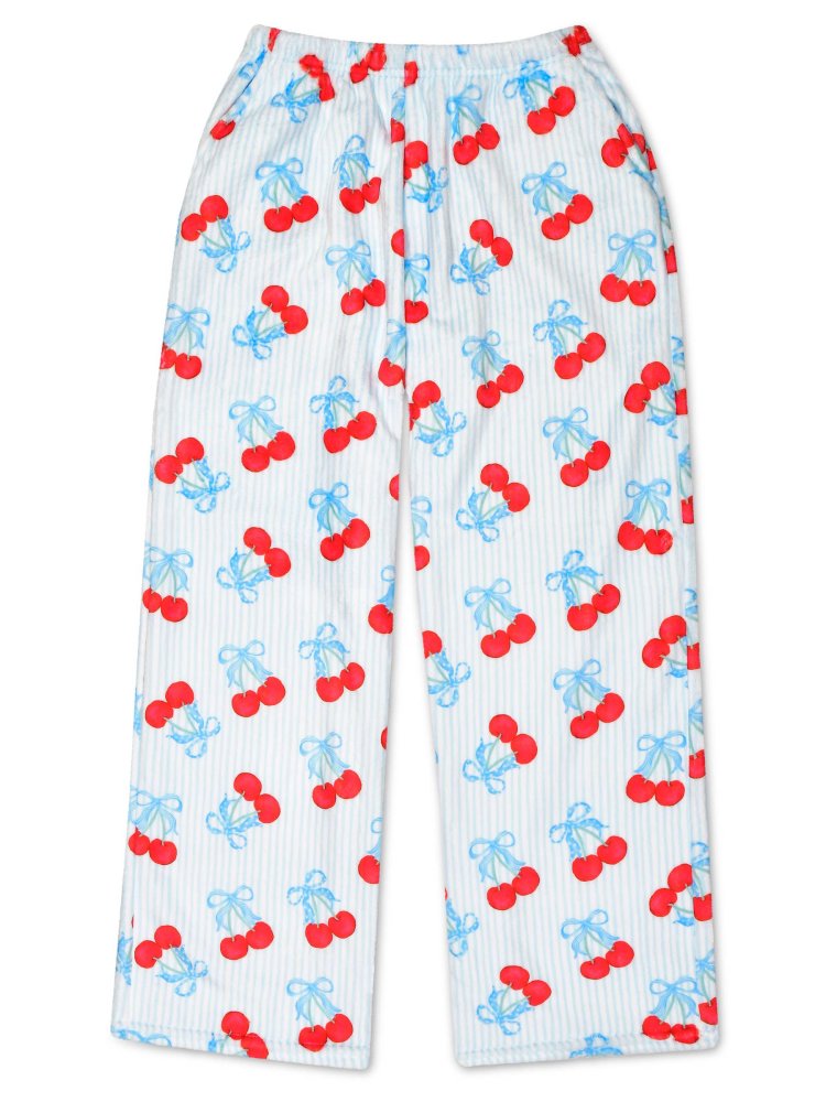 Cherry on Top Plush Pants (Youth Small (6-8))