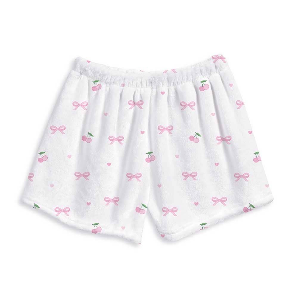Bow and Tell Fuzzy Lounge Shorts