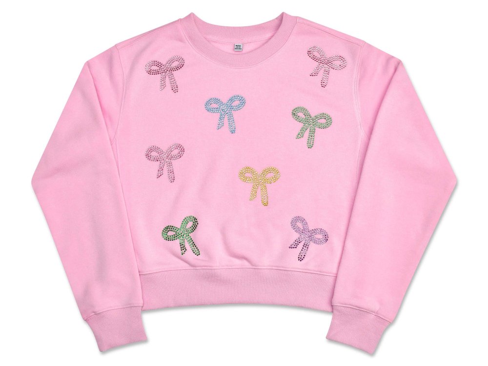 Sparkling Bows Sweatshirt (Youth Small (6-8))