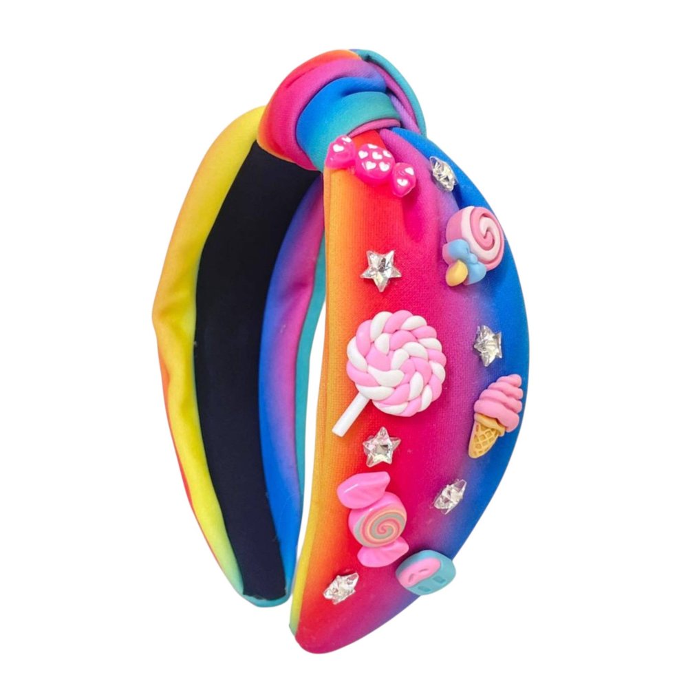 Sweet Treat Candy Ice Cream Rainbow Knot Girls Cute Headband